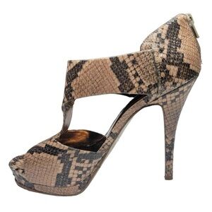 Nine West Snakeskin Pattern High Heel Sandals